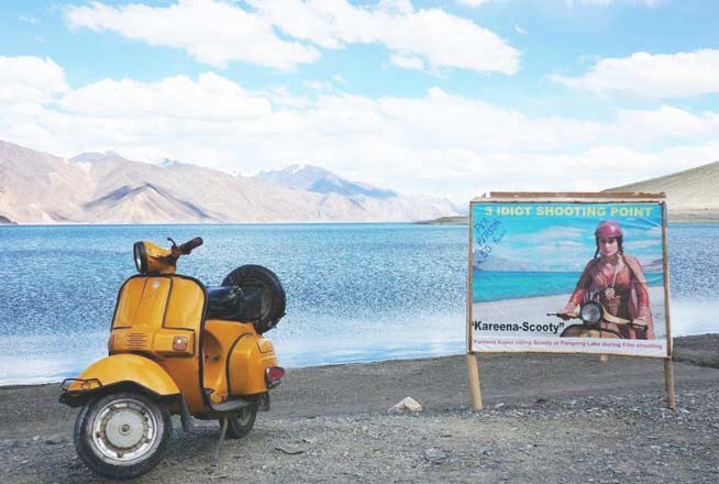 Shooting point in Pangong Photo Shooting point in Pangong